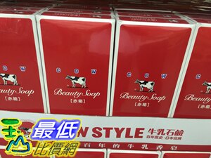 [COSCO代購] 牛乳石鹼 COW 日本進口香皂 玫瑰保濕型 100公克 18入 C123401 $401