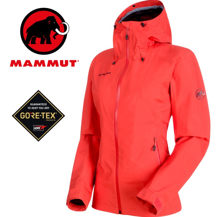 Mammut 長毛象 防水透氣GoreTex外套/登山雨衣Convey Tour 女1010-26020 3218小繴紅