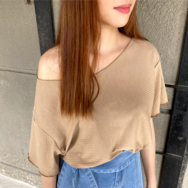 #短袖#上衣#坑條