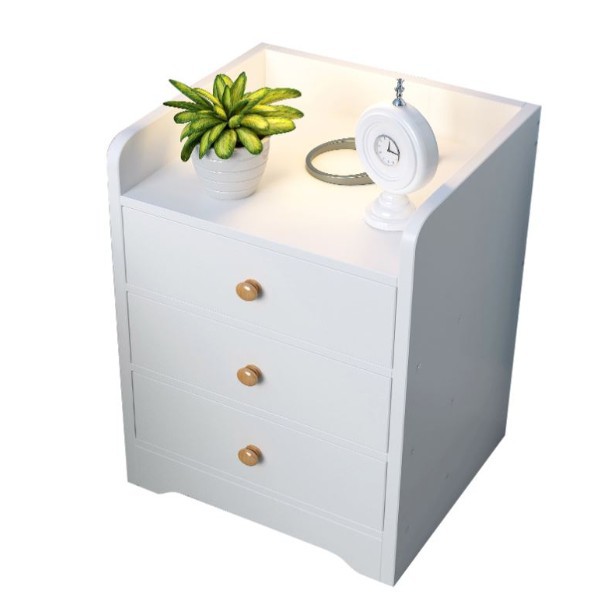 品名：床頭櫃型號：SY201材質: 人造板人造板種類: 密度板/纖維板尺寸：D款33*30*59cm/G款43*30*60cm重量：6KG安裝方式: 組裝保固：30天 每一件商品都有出貨小幫手檢查再寄