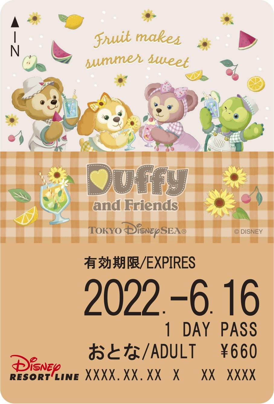 ダッフィー フレンズのテイスティ サマー サプライズ デザイン2種 ディズニーリゾートライン フリーきっぷ Dtimes