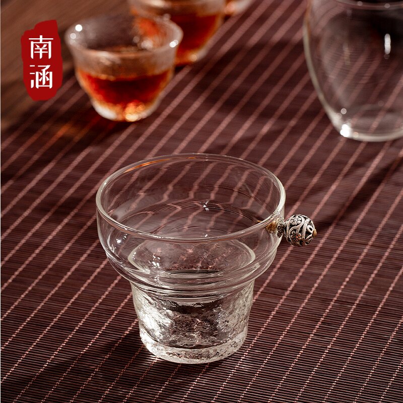 錘紋玻璃茶漏茶濾日式創意濾茶器功夫茶具耐熱茶隔茶葉濾網茶漏斗