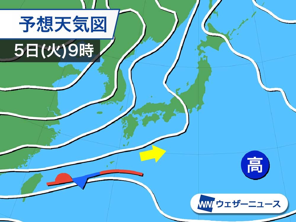 る は 荒天 等圧線 最も 天気 で 図 され が 予想