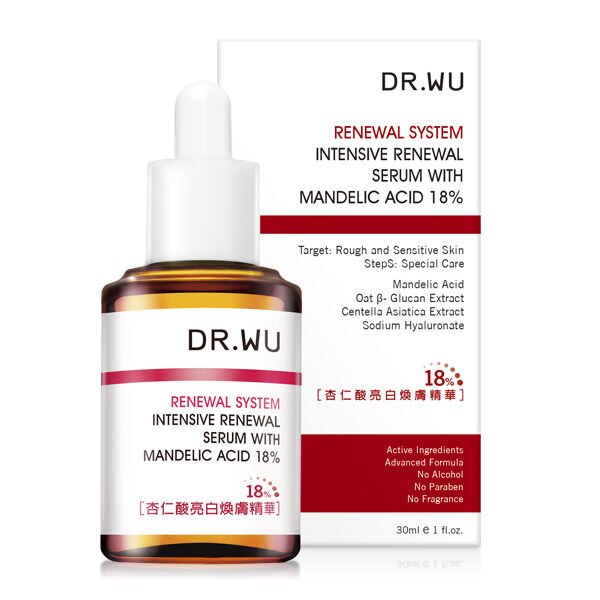 【DR. WU】 18% 杏仁酸亮白煥膚精華30ml效期2024.07可集點【淨妍美肌】