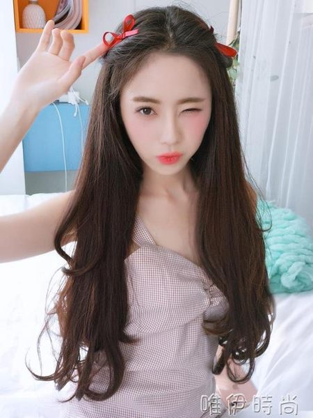 假髮 假髮女長捲髮大波浪隱形無痕U型半頭套長直髮內扣梨花頭接髮片 唯伊時尚