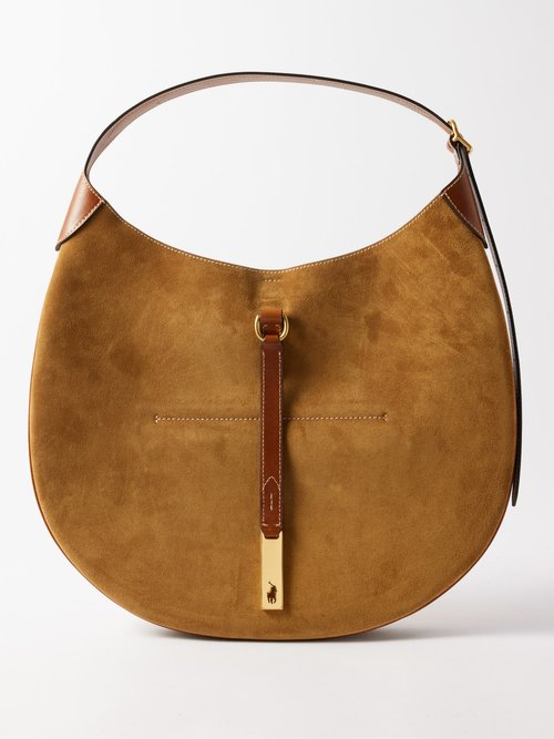Polo Ralph Lauren - Polo Id Suede Shoulder Bag - Womens - Tan