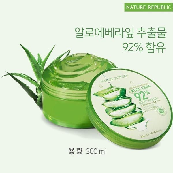 ●魅力十足● Nature Republic 92%蘆薈補水修護保濕凝膠300ml 蘆薈膠