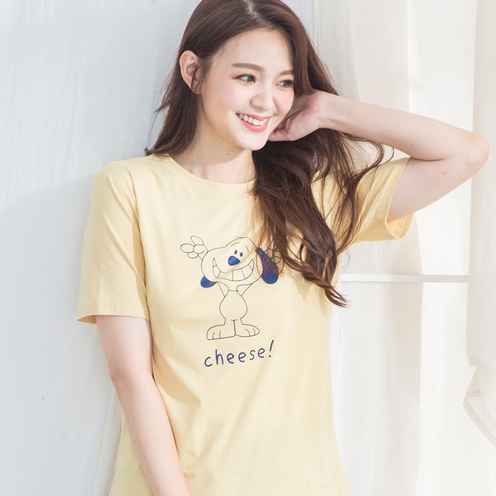 【Wonderland】cheese!dog棉質T-shirt(4色)