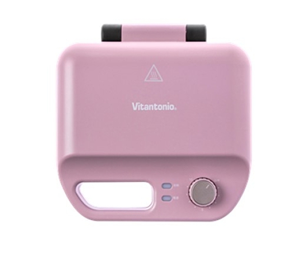 【內附兩種烤盤及食譜】日本Vitantonio VWH-50PL 多功能計時鬆餅機 絳紫色