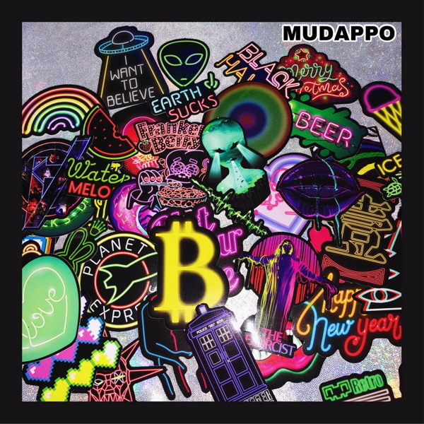 蒸汽波霓虹燈 75張潮人貼紙惡搞外星人涂鴉行李箱筆記本電腦貼紙