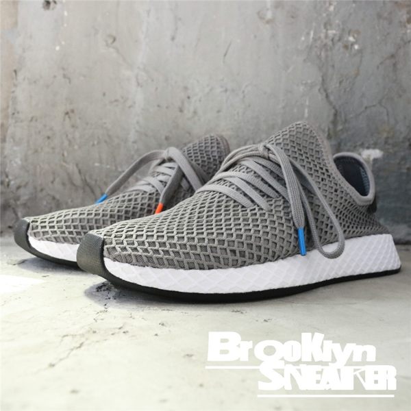 Adidas Deerupt Runner 灰白底 襪套式 休閒 男 (布魯克林) B41766