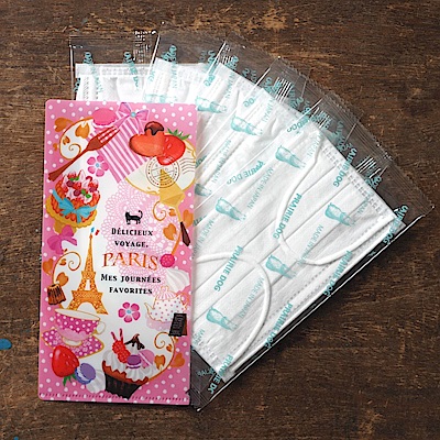 口罩獨立包裝，避免互相沾染髒汙有效隔絕花粉、PM2.5、灰塵收納袋防止口罩沾染髒汙巧思設計圖案，收納更具美觀