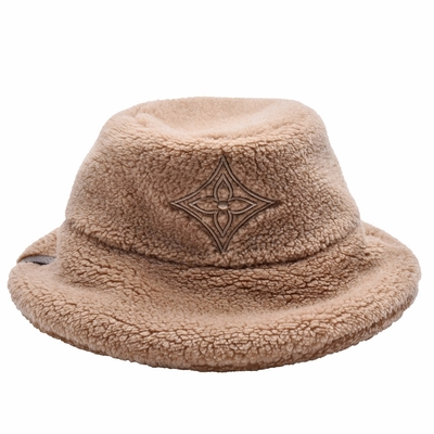 LV M7794M BIG HUG系列花卉刺繡羊毛漁夫帽(米色)