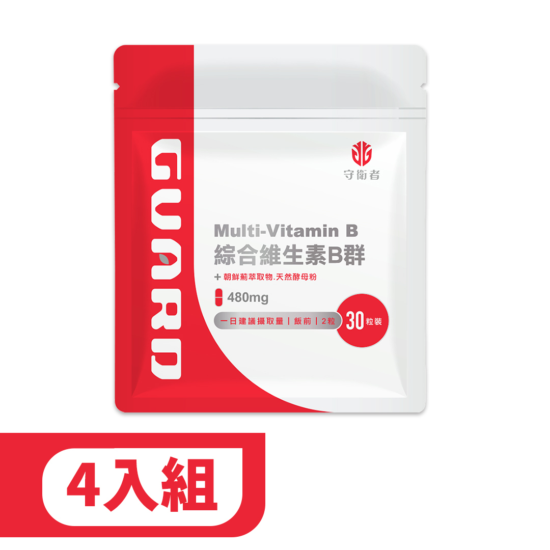 Multi-Vitamin B 綜合維生素B群(480mg/30粒) 4入組