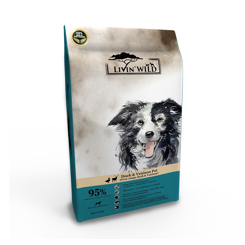 Livin’Wild野宴 無穀犬放養鴨&草飼鹿33lb (83460214)【送7-11禮卷】