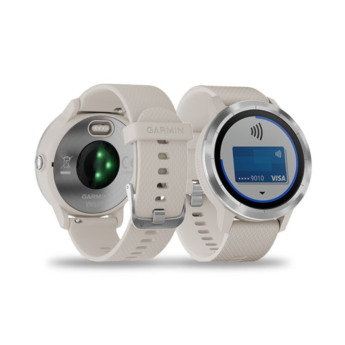 悠遊智慧腕錶 支付/健康/運動搭載悠遊卡票券功能，通勤或超商消費，手錶感應即可付款，可於手錶上查詢目前餘額、最近六筆交易紀錄及最近一筆儲值金額。Garmin Pay 行動支付1整合悠遊卡小額消費及信用