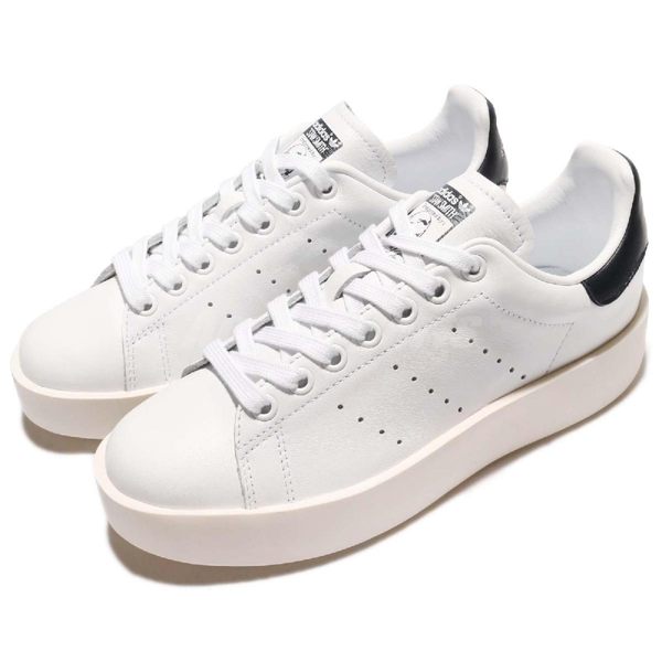 【六折特賣】adidas 休閒鞋 Stan Smith Bold W 白 深藍 復古奶油底 鬆糕鞋 厚底鞋 女鞋【PUMP306】 BA7770