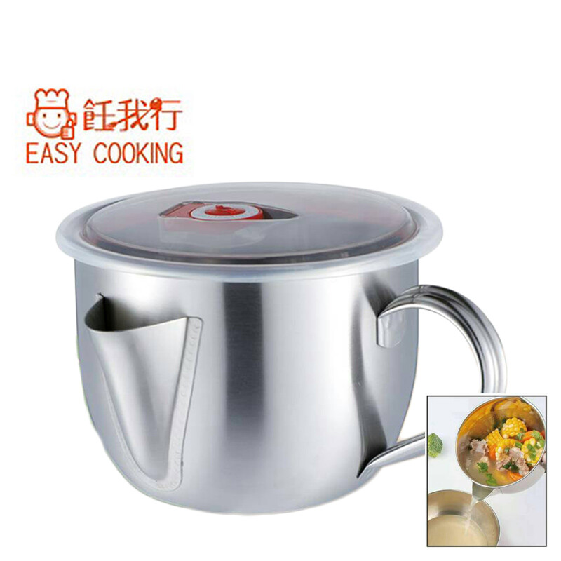 ★ 減少油脂攝取，營養均衡，預防疾病 ★ ◆ 過濾多餘油脂享受美味 ◆ 濾嘴過濾清湯，壺嘴傾倒油脂 ◆ 另可盛裝醬料/咖哩等，使用壺嘴澆淋 ◆ 舒適手把，使用便利。 ◆ 獨家附蓋，密封保鮮。 ◆ 1公