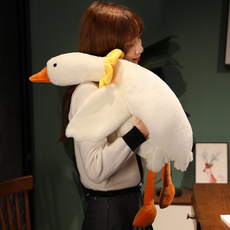 卡通花瓣鵝抱枕毯子 一物多用捂手枕 午睡蓋毯 毛毯網紅鴨子抱枕 午睡毯套裝抱枕 柔軟舒適靠枕