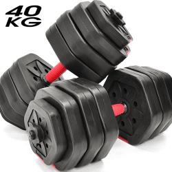 ◎六角造型不滾動+輔助伏地挺身|◎舒適弧形握桿+防滑橡膠套|◎防水PVC不生鏽，碰撞無噪音商品名稱:六角防滾30KG啞鈴組合訓練部位:手臂,肩膀,核心肌群類別:無氧運動無氧運動:啞鈴特色:六角造型不滾