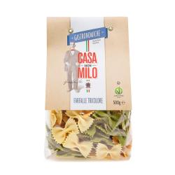 ◎CASA MILO三色蝴蝶麵 (500g)|◎|◎品牌:熊媽媽買菜網品牌國別:義大利種類:義大利麵包裝型式:袋裝保存方法:常溫內容量:500g產地:義大利保存期限:依商品包裝顯示製造日期／有效日期: