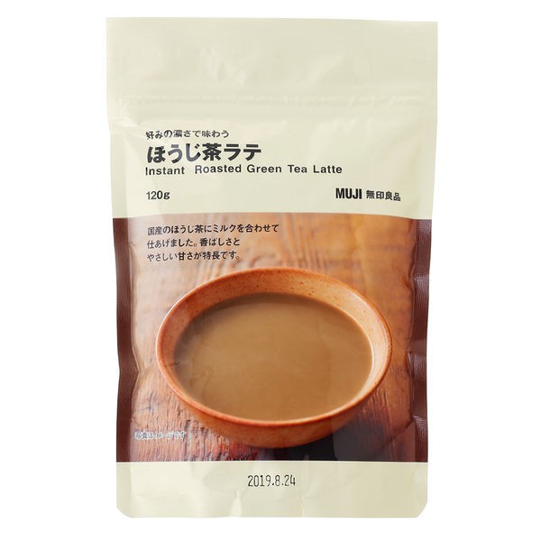 結合日本焙茶和牛奶打造出濃郁香醇的焙茶拿鐵每袋可沖泡約7杯內容物: 1袋裝商品重量: 120g產地: 日本營養標示: 熱量：74kcal 蛋白質：0.3g，脂肪：1.5g，碳水化合物：14.7g，鹽含