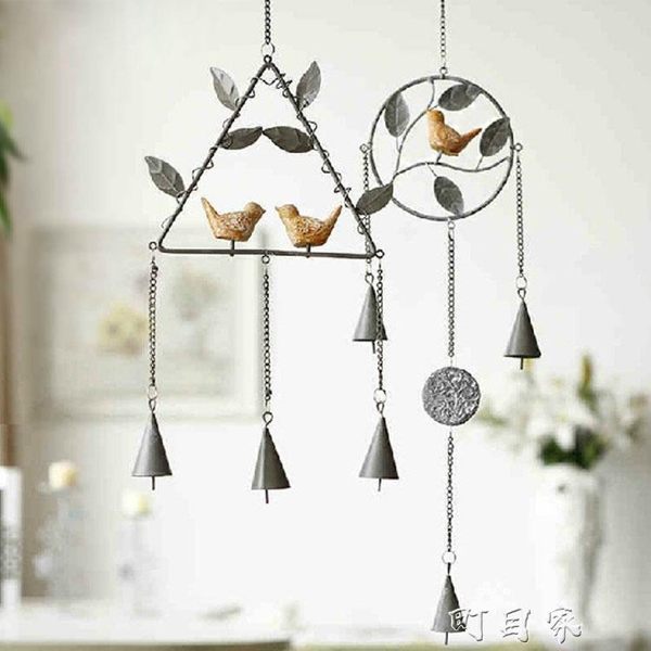 zakka創意小鳥日式手工金屬鈴鐺風鈴掛飾 家居鐵藝掛件 四款可選 盯目家