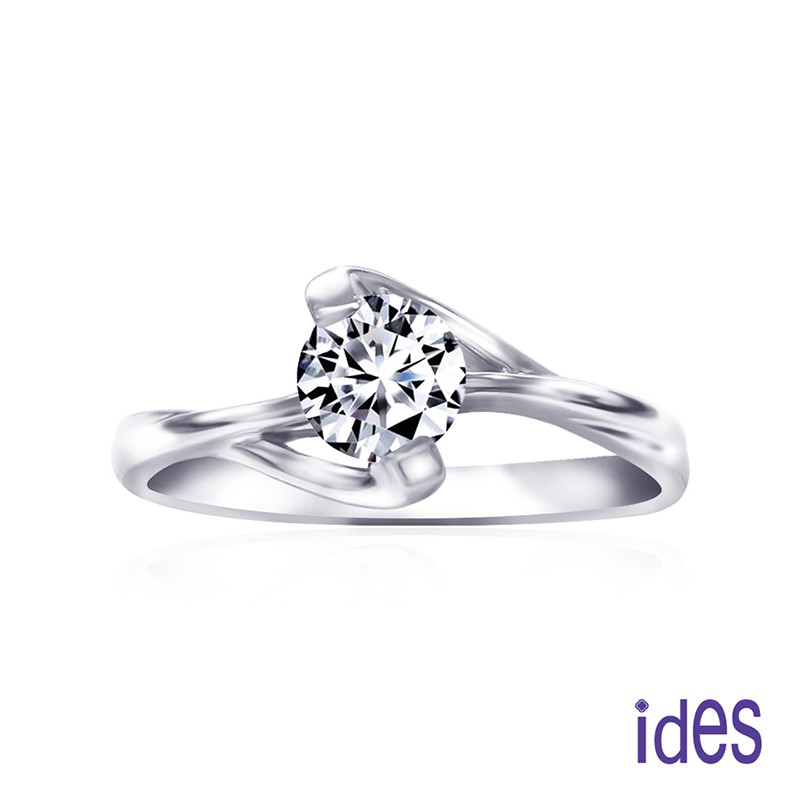 ides愛蒂思鑽石 精選52分F/VS1八心八箭頂級車工3EX鑽石戒指求婚結婚戒/堅定18K