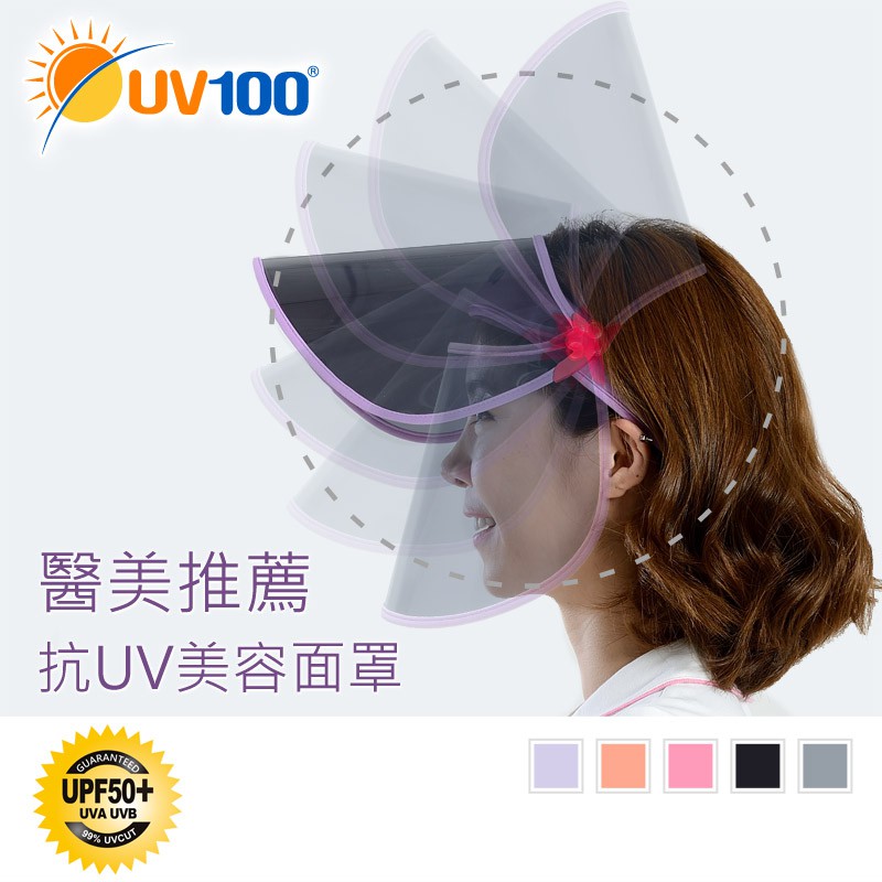 UV100 防曬 抗UV-防曬簡約美容面罩帽-贈防塵袋【MC81409】