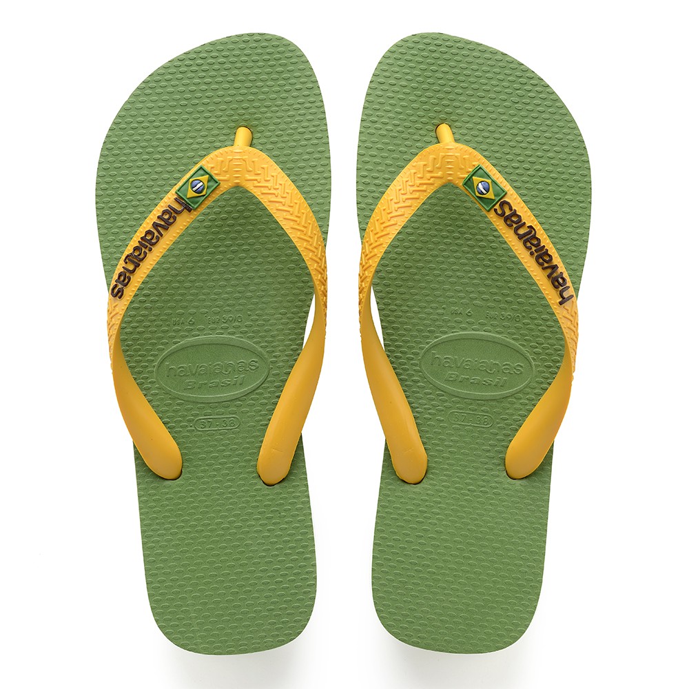 havaianas 哈瓦仕_Brasil logo_巴西logo小國旗_綠黃_HF8N0850G5