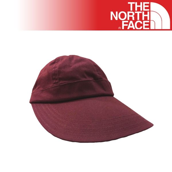 【The North Face 女 抗UV遮陽帽《暗紅》】2ZCX/防曬帽/棒球帽/老帽/鴨舌帽