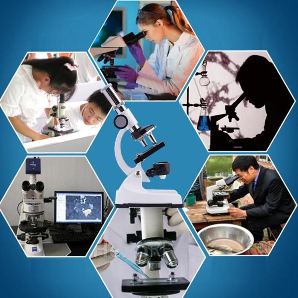 兒童生物顯微鏡1200倍高倍中小學生迷你便攜專業檢測科學實驗套裝【全館免運】