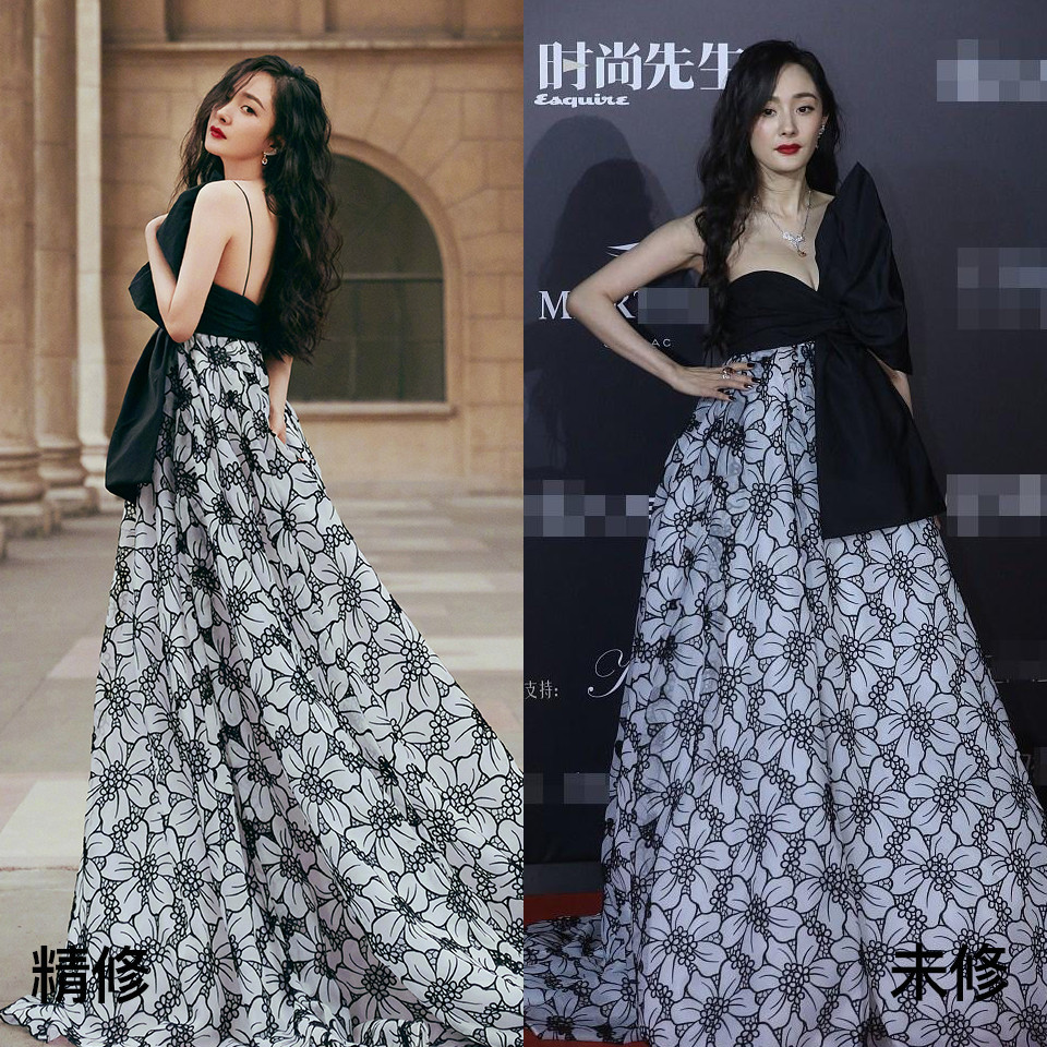 女星紅毯造型精修vs未修1：楊冪