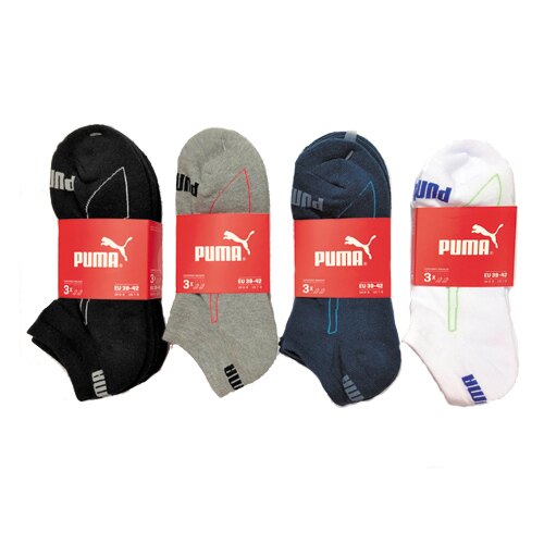 PUMA 運動短襪3入裝-4色可選(25~27cm)【愛買】