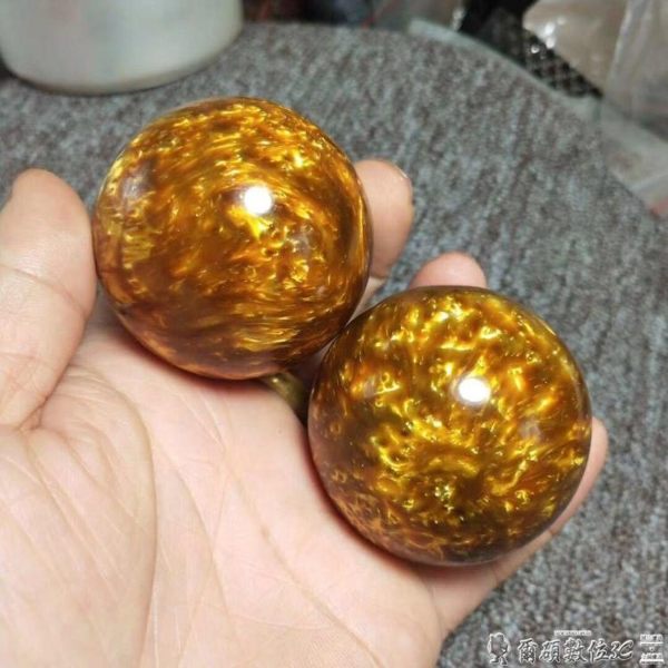 手部按摩球 金絲海柳保健球中老年人手部按摩健身球金絲手球仿活海柳手把件 爾碩