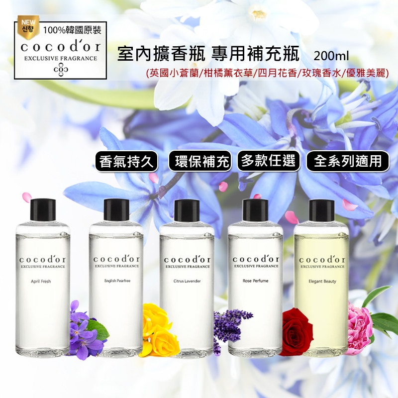 商品韓國 cocodor 擴香瓶補充瓶 規格200ml 材質isopardpm香料 產地韓國 其他特殊注意事項 製造日期-見外包裝保存期限-未拆封3年 香味選項 1.英國小蒼蘭 2.柑橘薰衣草 3.玫