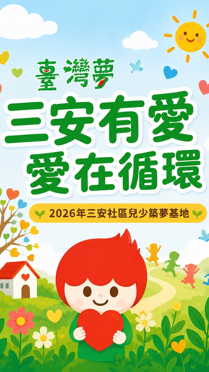 【三安有愛-愛在循環】2026暑期陪伴基地(三安志工/家長志工/熱血老師群)
