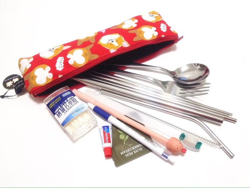 大食怪環保收納袋-科基屁屁(紅色)