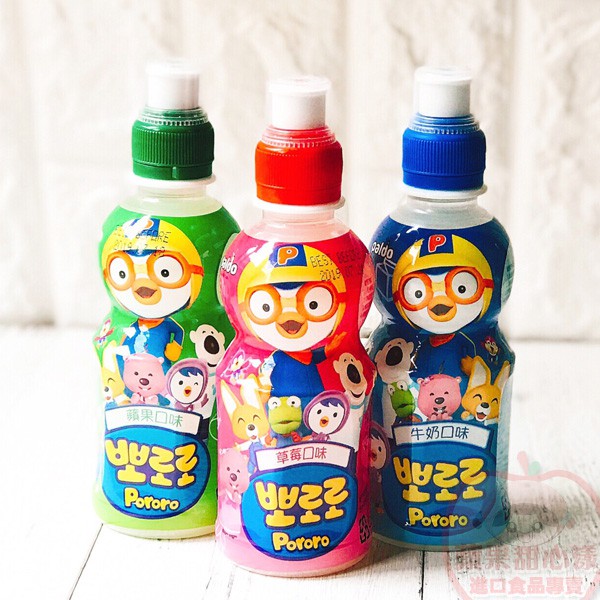 韓國 八道 Pororo 啵樂樂乳酸飲料 (單罐) [KR342] 蘋果甜心漾