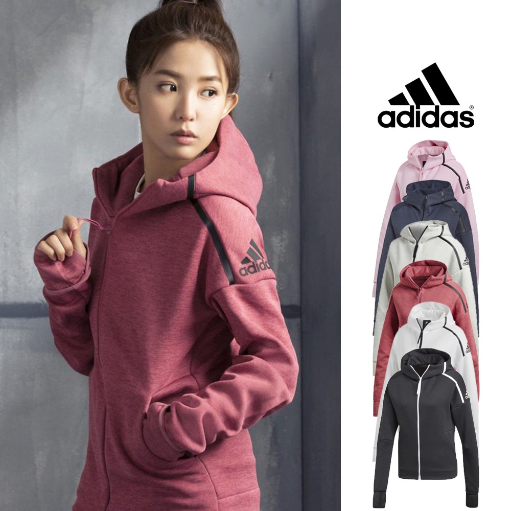 Adidas ZNE 3.0 黑/白/粉 連帽外套 女款 運動 休閒 保暖 高領 郭書瑤 零秒解鎖 DT9397