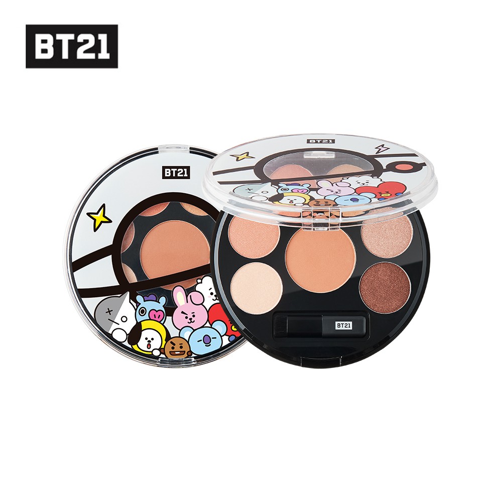 VT X BT21彩妝 星球眼影盤01棕色大膽鮮明色彩走出自我獨特風格潤色肌膚輕薄質地給予舒服體驗水果香氣果汁顏色繽紛創造魅力有效修飾皮膚瑕疵展現光彩自信高度服貼長時間維持妝容不掉色【彩妝品牌】VT 