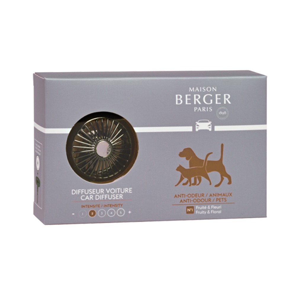 BERGER 法國柏格車用薰香夾-愛寵淨味陶片17g / 補充芯17g二入香調前味：蘋果、佛手柑中味：小蒼蘭、山谷茉莉後味：檀香木、麝香貨源:國外平行輸入產地:法國● 使用後若有過敏請即刻停止使用，並
