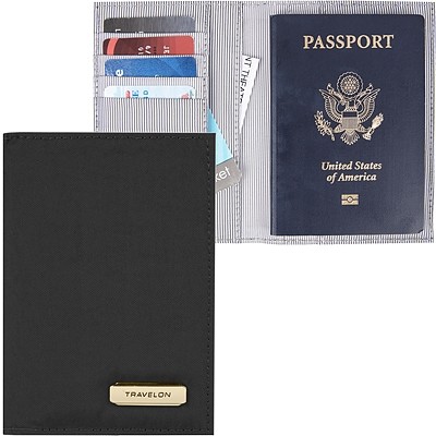 《TRAVELON》兩折式護照夾(黑)