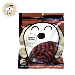◎頂級食材，完整呈現|◎嚴選新鮮肉品，100%台灣製|◎提撥固定比例的流浪狗公益基金品牌:T.N.A悠遊類型:肉製類適用階段:全犬成分:台灣在地雞肉等規格:T.N.A悠遊鮮點系列台灣鮮雞片佐蔬果雞柳1