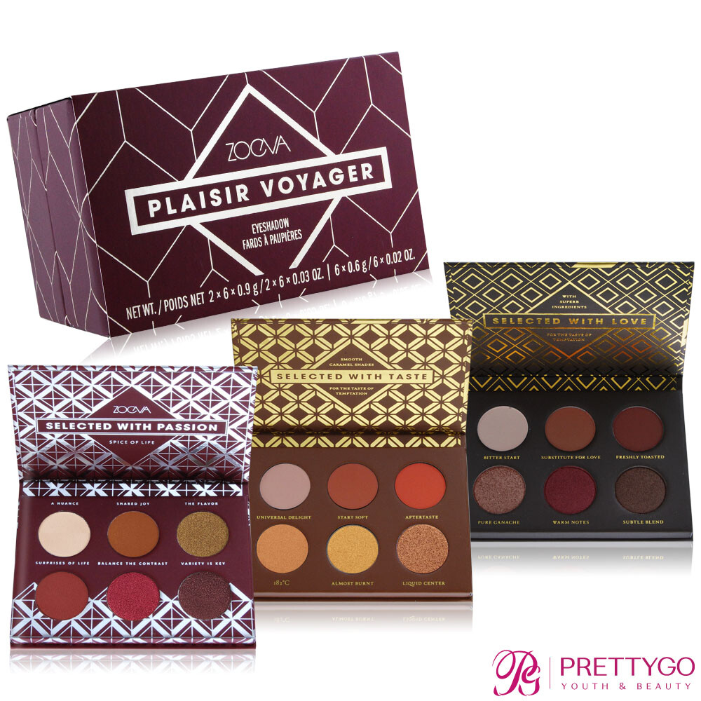 ◆網路優惠價 ◆德國彩妝品牌 ◆熱銷商品 中文品名：ZOEVA PLAISIR VOYAGER 眼影盤組(2X6X0.9gr/6X0.6g) 規格：2X6X0.9gr/6X0.6g ◆使用方法：一般使