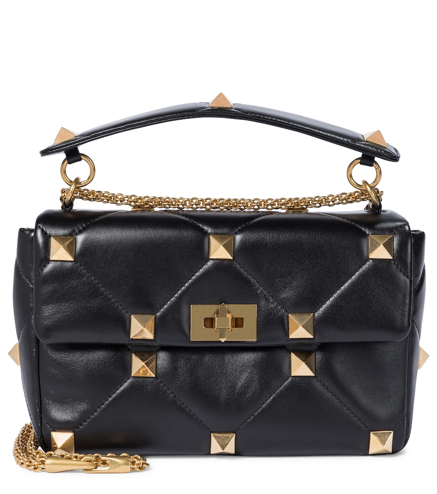 Valentino Garavani updates its iconic hardware on the Roman Stud Small shoulder bag, presented here