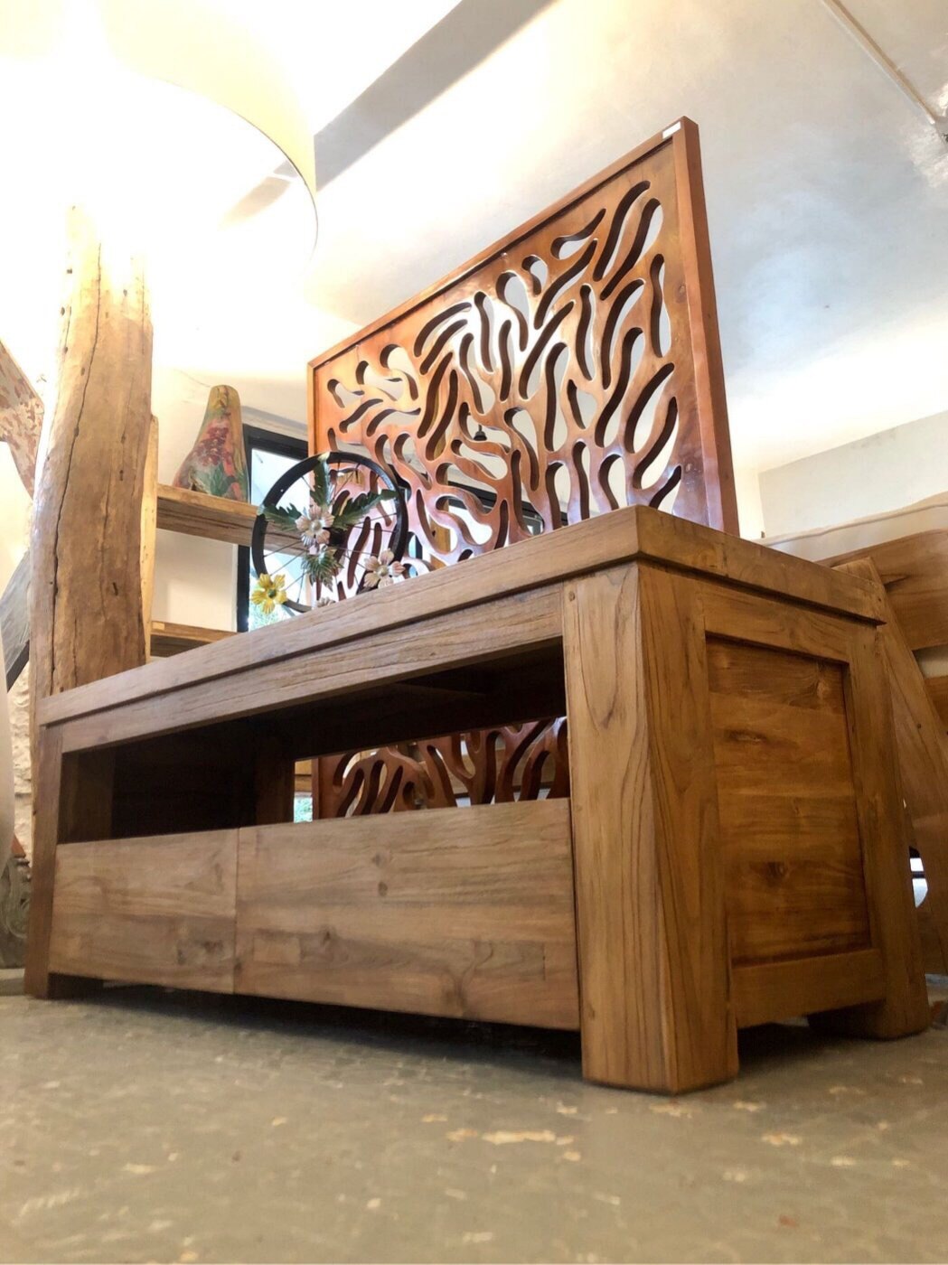 老柚木電視櫃 (L140 W50 H52 cm)