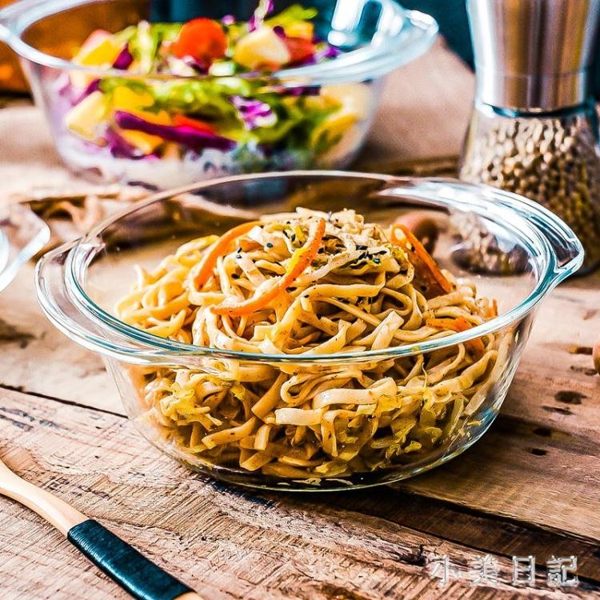 玻璃打蛋盆微波爐專用器皿和麵烘焙用具帶蓋湯碗沙拉泡麵碗煲 KV419 『小美日記』
