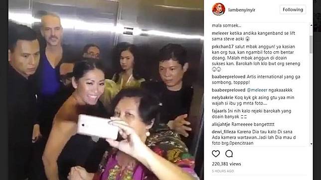 Satu Lift dengan Anggun C Sasmi, Netizen Salfok dengan Pria Berbaju Hitam ini, Andika Kangen Band?