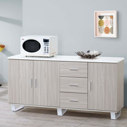 sa313-2 白梣木5.3尺仿石面碗櫃下座(內附一大一小隔板) 寬160.5x深41x高81cm 商品規格 桌面採用mdf仿石面.鋼琴烤漆珍珠白(防水耐熱) 抽屜五金採用鋼珠滑軌 抽牆四分夾板 正面